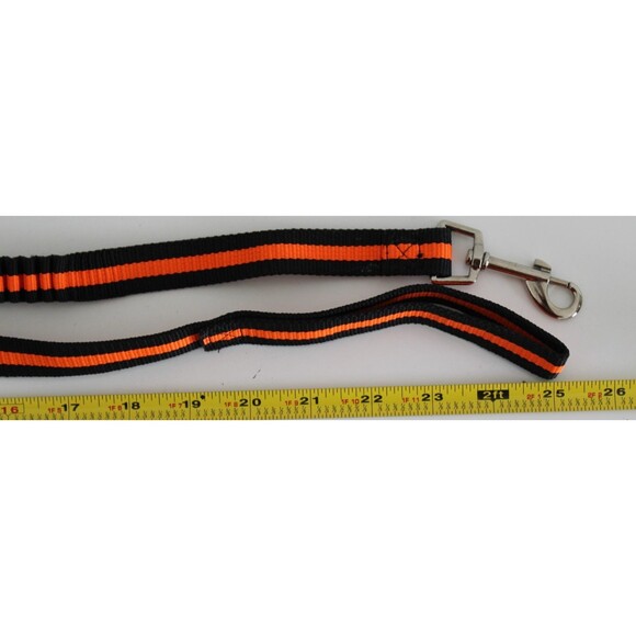 Bungee Collar Leash Dog Pet Elastic Walking Strap 120cm Orange Black - Picture 3 of 3
